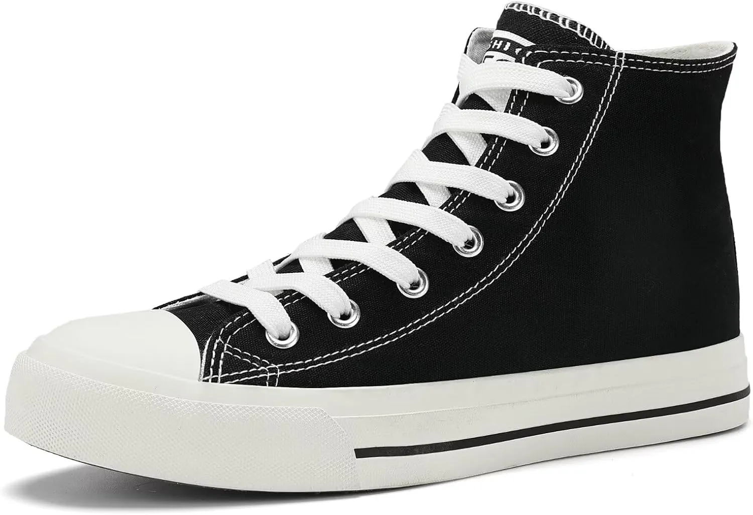 Rorbte Womens High Top Sneakers for Women Classic Lace Up Cotton Canvas Shoes Womens Casual Canvas Walking Shoes