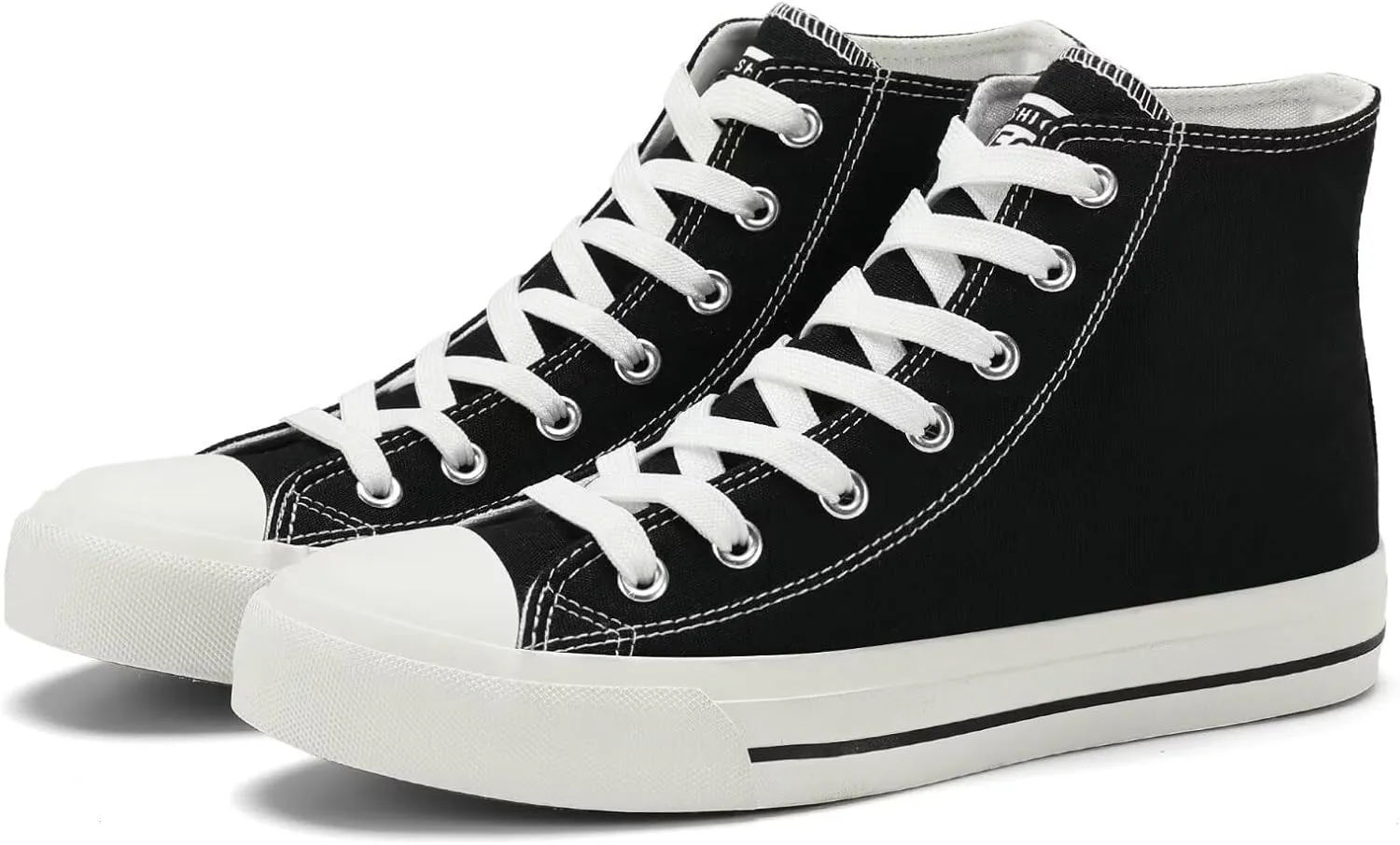 Rorbte Womens High Top Sneakers for Women Classic Lace Up Cotton Canvas Shoes Womens Casual Canvas Walking Shoes
