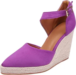 Sandals Women Wedge Low Heel Pointed Toe Espadrilles Fisherman Shoes Women's Wedges New Summer 2022 Flax Women's Sandals