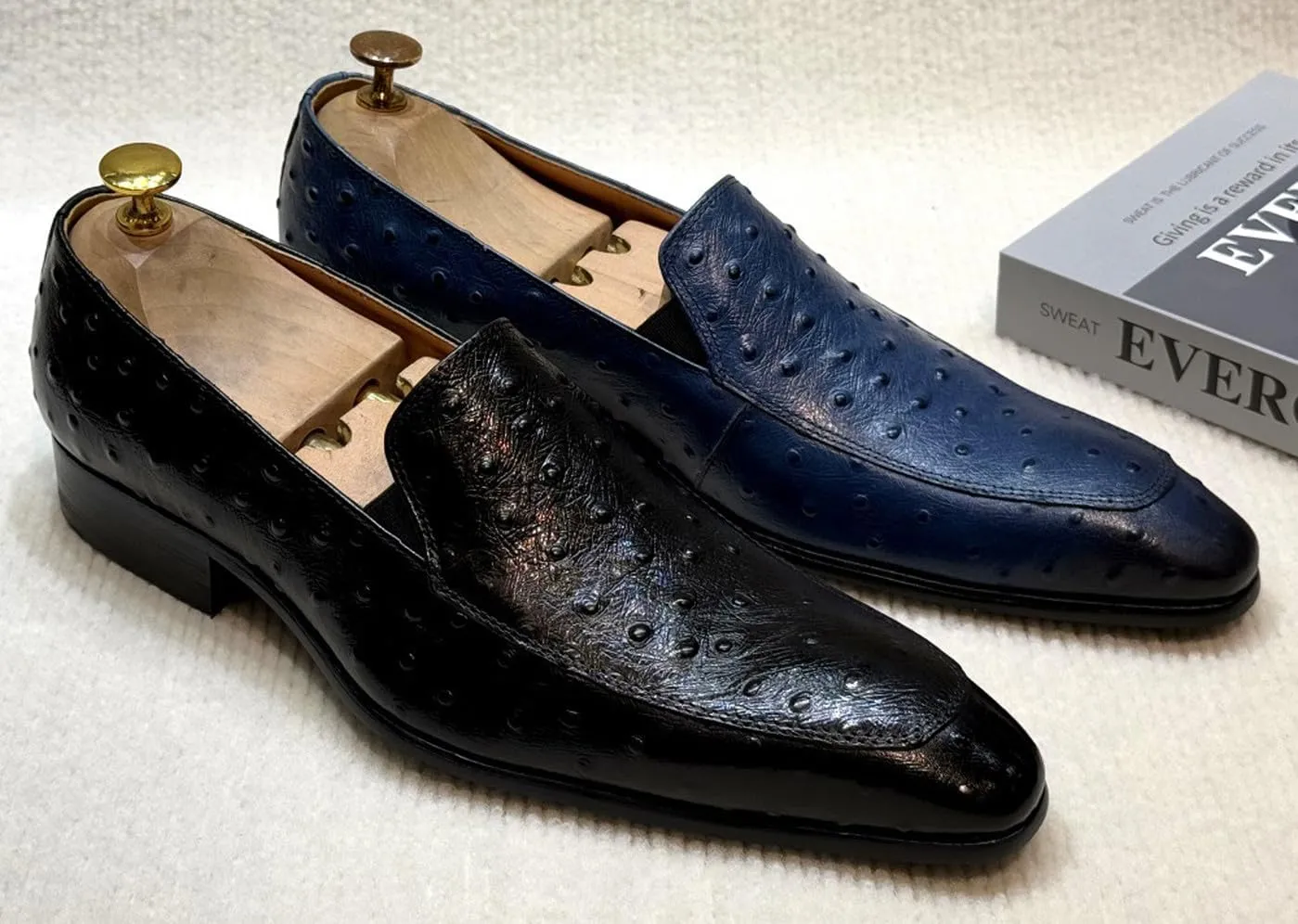 Santimon Men’s Slip On Shoes Dress Casual Penny Loafers – Fashion Comfort Leather Mocasines for Business, Office, Party & Wedding