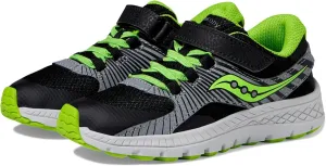 Saucony Velocer A/C Sneaker(Little Kid/Big Kid) Black/Green 4 Big Kid M
