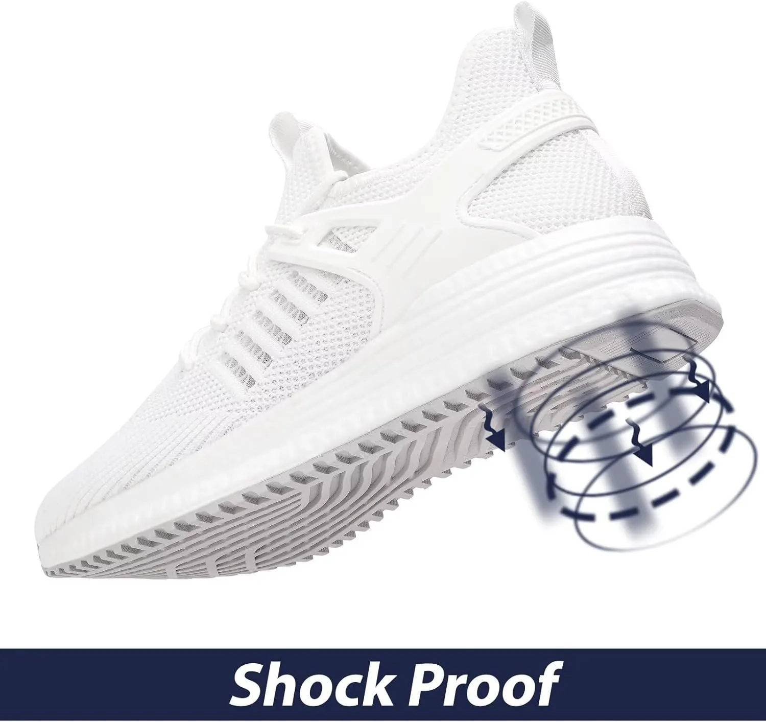 SDolphin Men's Running Shoes Sneakers - Tennis Workout Walking Gym Athletic Rubber Sole Breathable Comfortable Non Slip Fashion Shoes