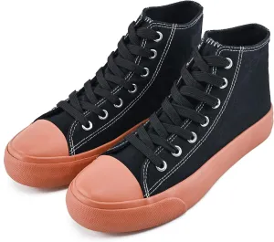 sharllen Men's High Top Canvas Sneakers Classic Casual Lace Up Canvas Shoes Comfortable Fashion Walking Shoes for Men