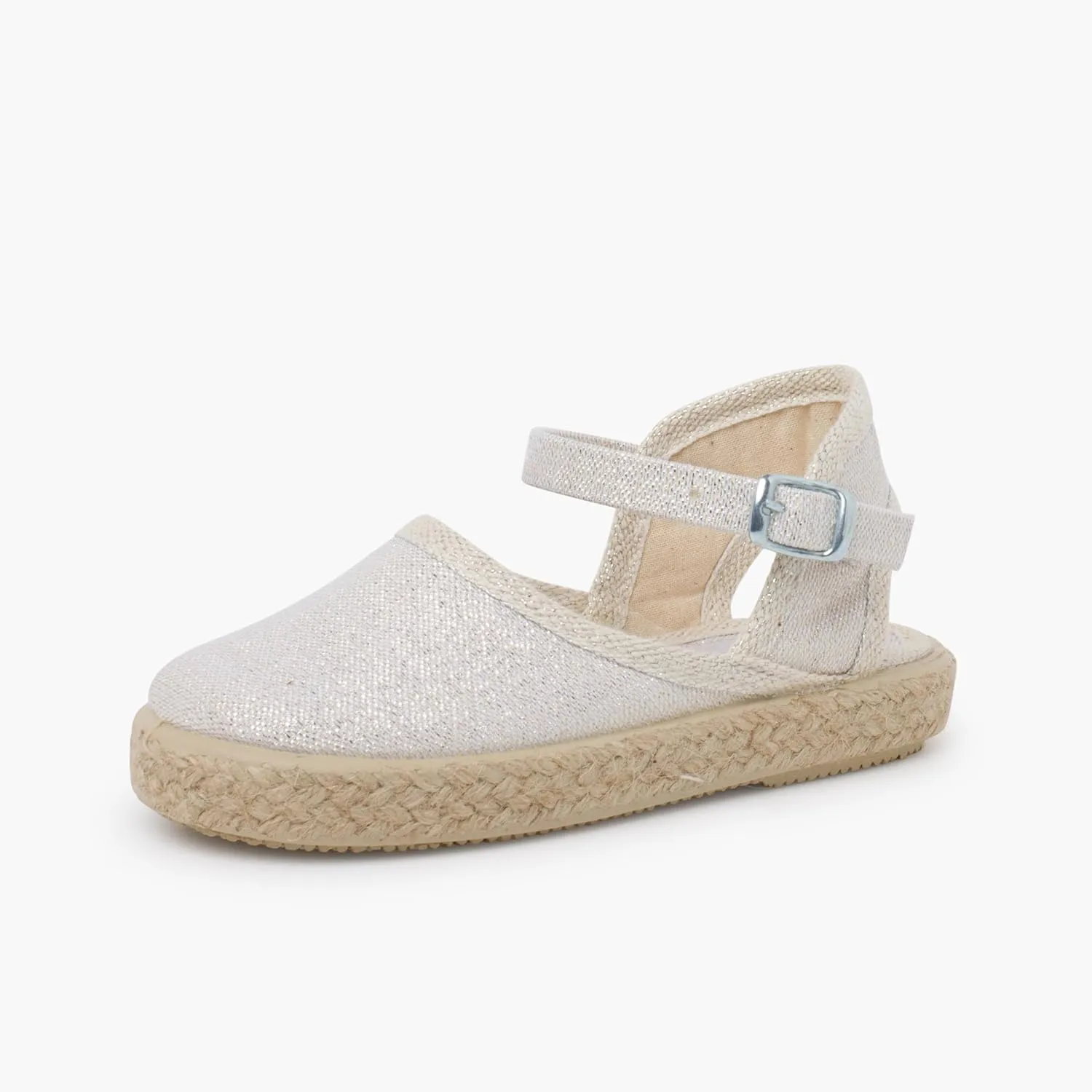 Shiny Espadrilles with Buckle