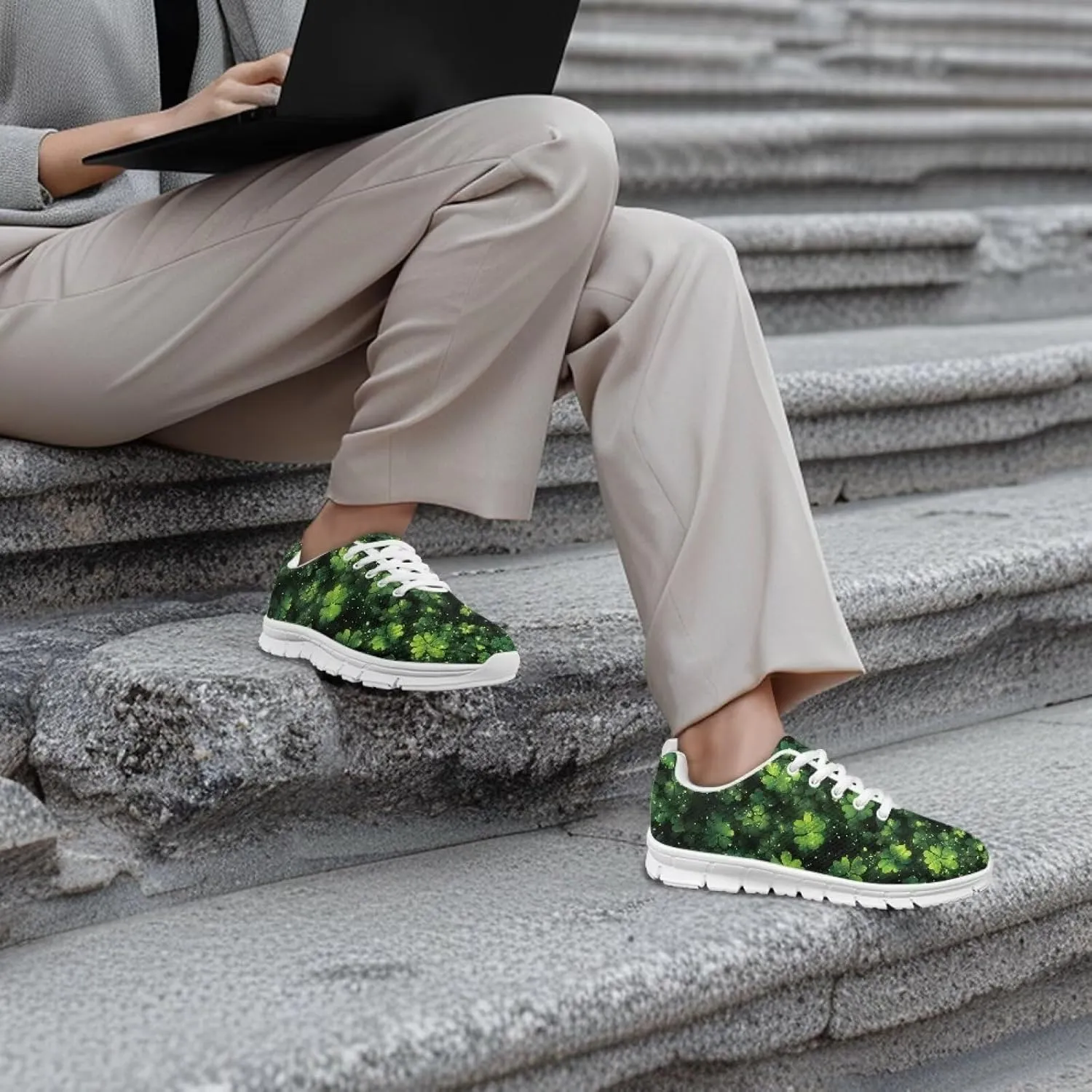 Shoes Women Casual Cozy Tennis Walking Athletic Exercise Sneakers Workout Low Cut Lace-Up Breathable Lightweight Athletic Exercise Shoes for Ladies US 5-12
