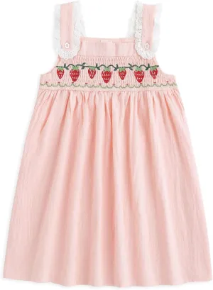 Simplee kids Baby Girl Dress Toddler Casual Dresses Summer Solid Color Floral Girl Clothes