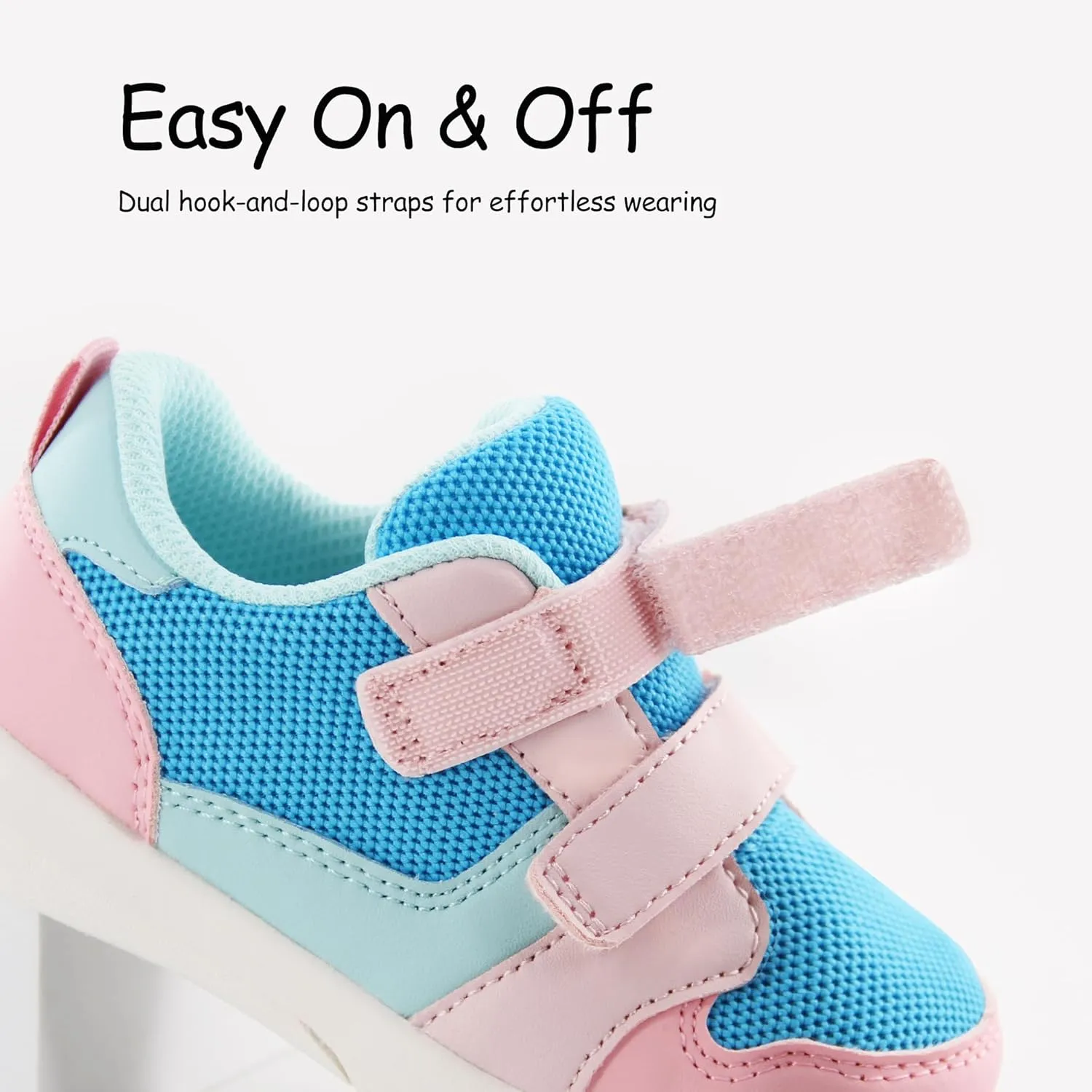 SKYWHEEL Toddler Boys Girls Tennis Shoes Kids Slip On Barefoot Shoes Wide Casual Walking Running Sneakers for Little Kids