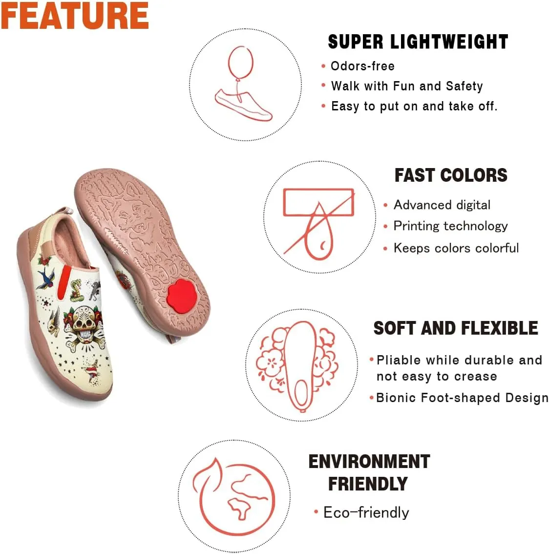Slip On Loafers for Mens Travel Shoes Walking Comfort Wolf Totem Sole Fashion Sneaker Retro Painted