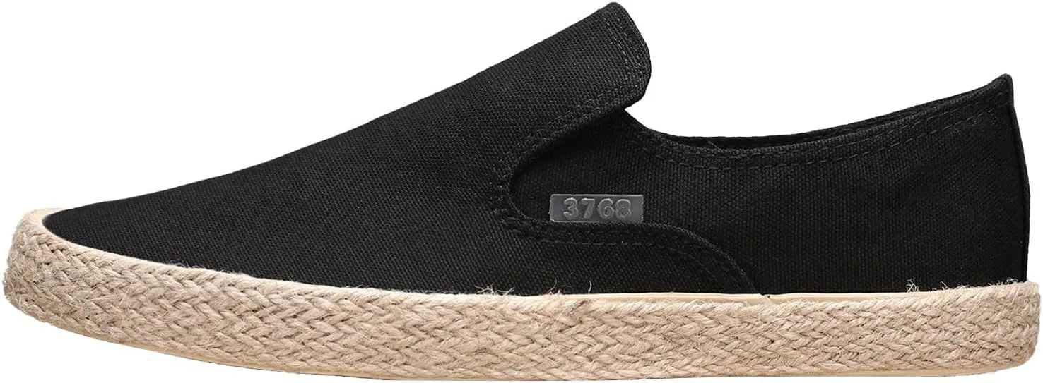 Slipons for Men Espadrilles Flats Lightweight Anti-Slip Work Shoes Walking Tennis Shoes Breathable Dress Shoes