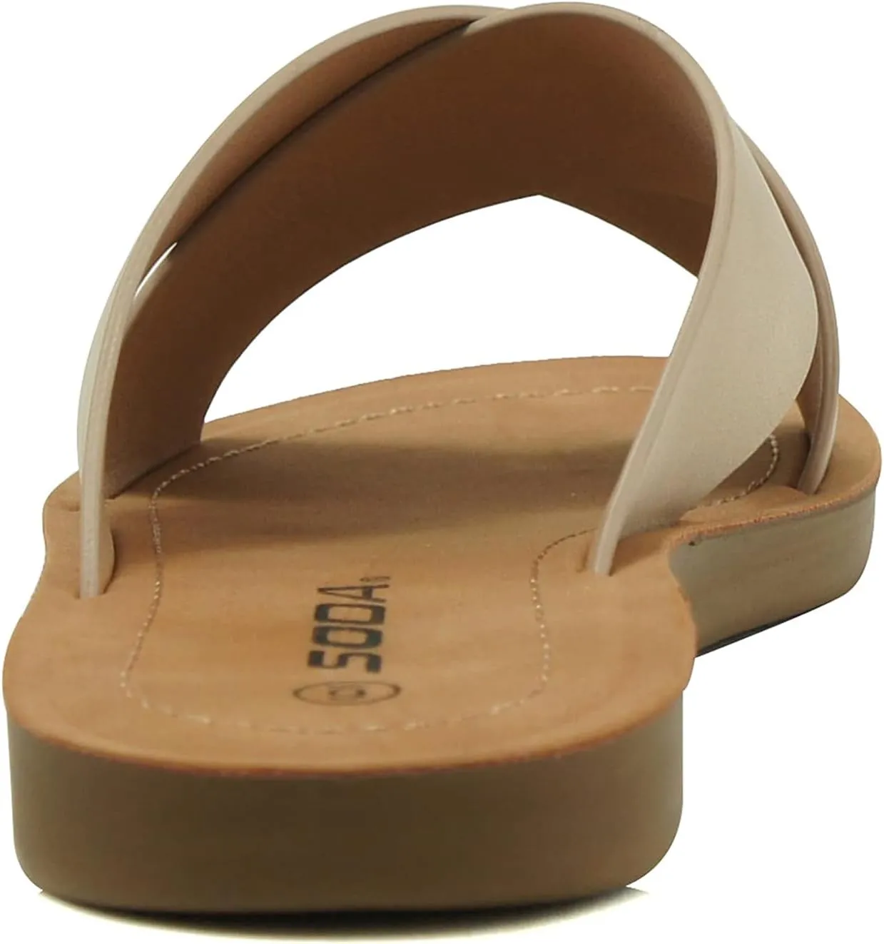 Soda Shoes Women Sandals Crisscross Band Strap Casual Slides