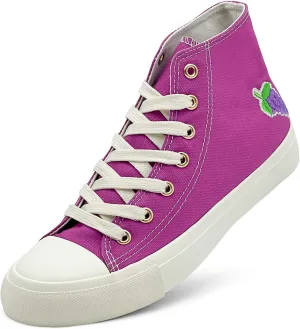 soofylia High Top Canvas Sneakers for Women Classic Lace Up Canvas Shoes Casual Tennis Comfortable Fashion Walking Shoes