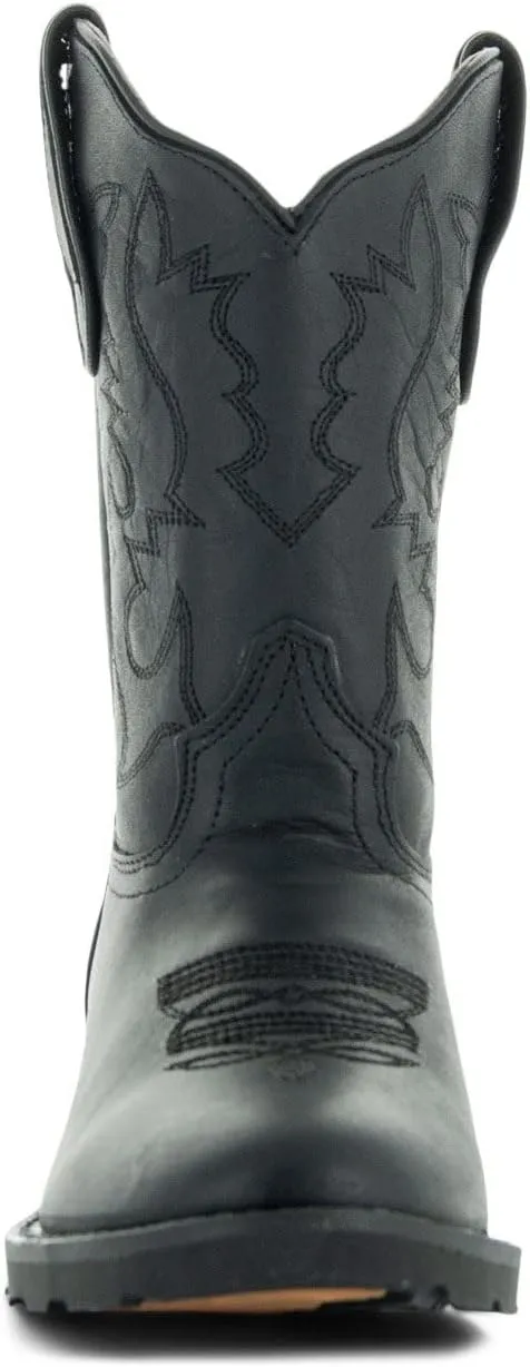 Soto Boots Kid's Round Toe Boots, Geniune Leather Kid's Cowboy Boots, Toddler Western Boots, K4004 (,)