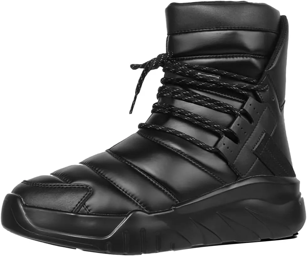 Soulsfeng Men's Women's Waterproof Snow Boots Winter Warm High Top Shoes Anti-Slip Ankle Booties