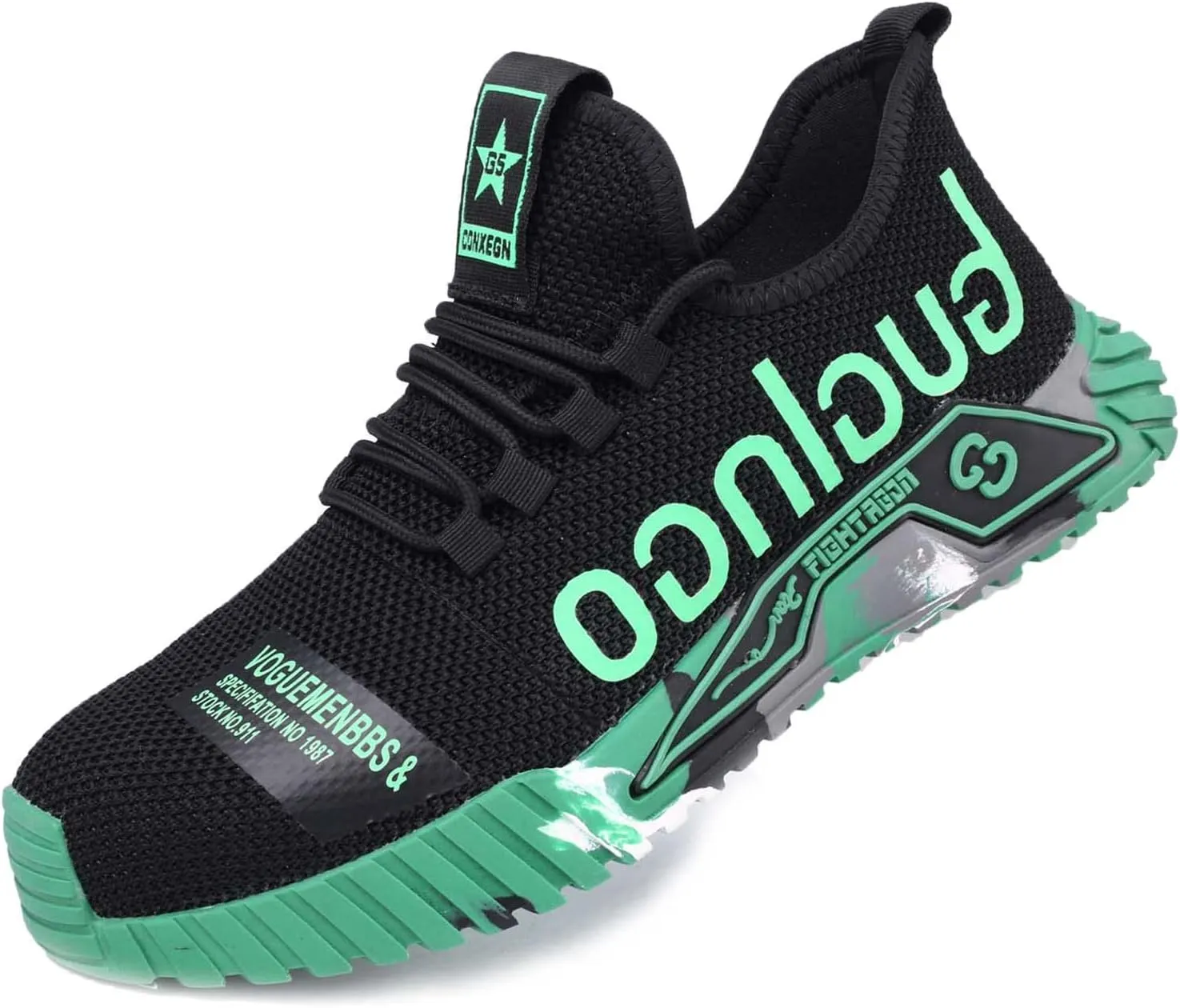 Steel Toe Shoes for Men Safety Sneakers Lightweight Work Shoes Women Breathable Slip Resistant Colorful Construction Sneakers