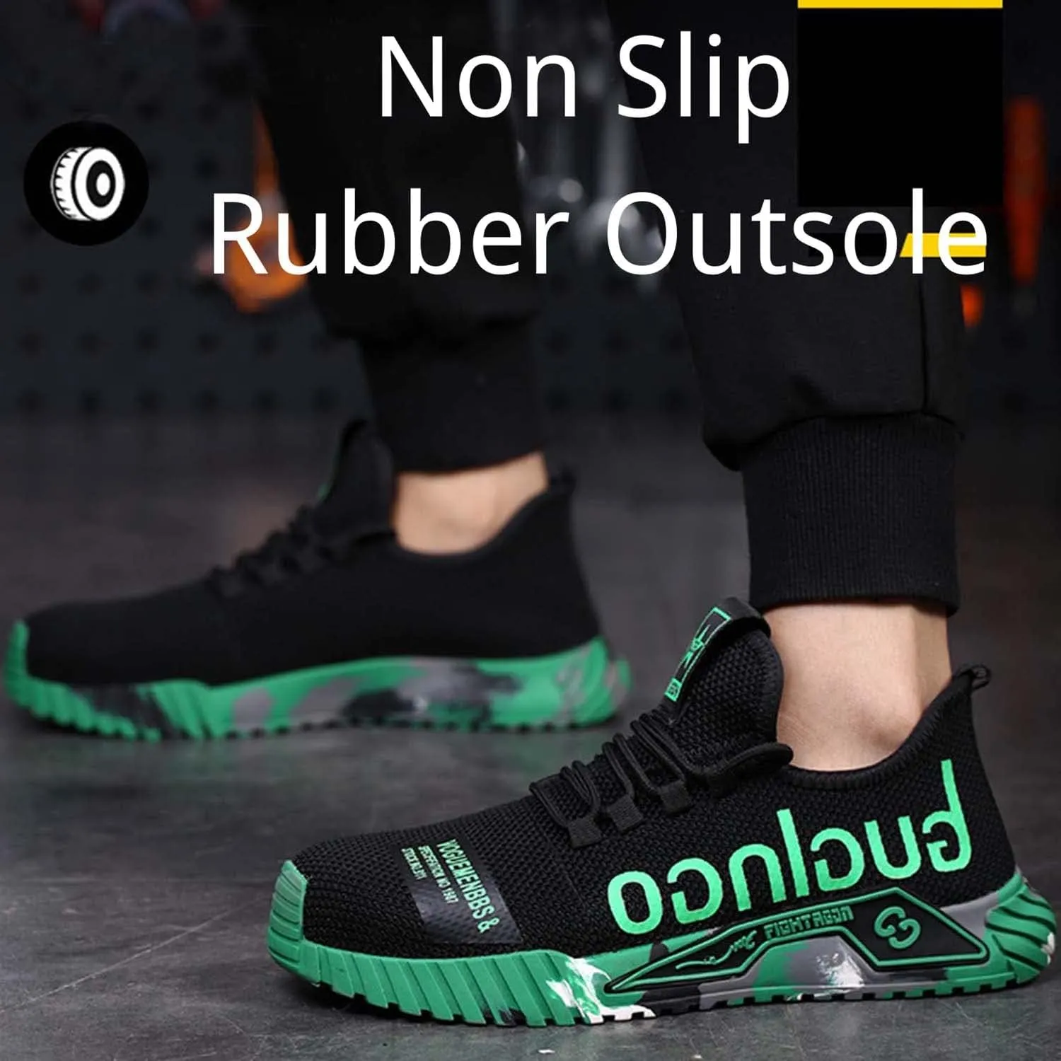 Steel Toe Shoes for Men Safety Sneakers Lightweight Work Shoes Women Breathable Slip Resistant Colorful Construction Sneakers
