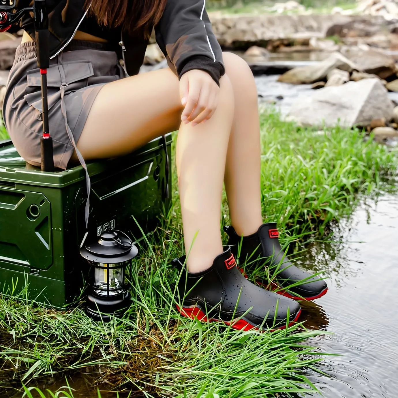 Stylish and Durable Women's Waterproof Rain Boots with Anti-Slip Sole