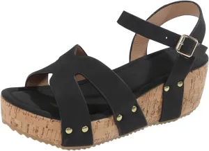 SuanlaTDS Wedge Summer Sandals for Women Dressy 2025 Comfortable Platform Open Toe Buckle Ankle Strap Casual Beach Shoes Vacation Elegant High Heels Wedges Sandal for Party Wedding