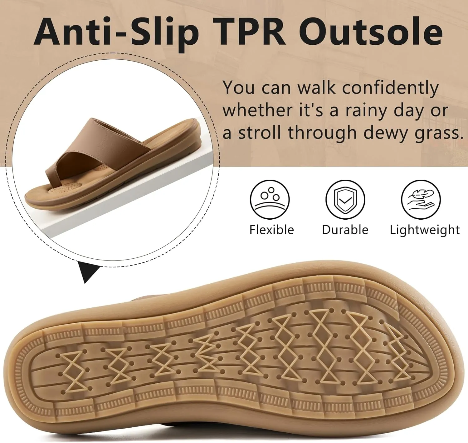 Summer Flat Sandals for Women: Comfortable Walking Dressy Slides for 2025 - Ladies Orthopedic Casual Shoes Indoor Outdoor