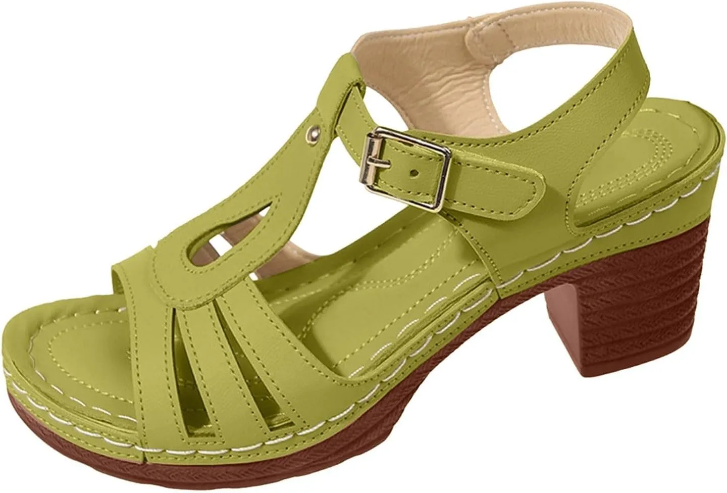 Summer Wedge Sandals for Women Dressy Arch Support Comfortable Beach Walking Shoes Buckle Ankle Strap Sandals Open Toe Platform Sandals Casual Outdoor Shoes for Women Dressy