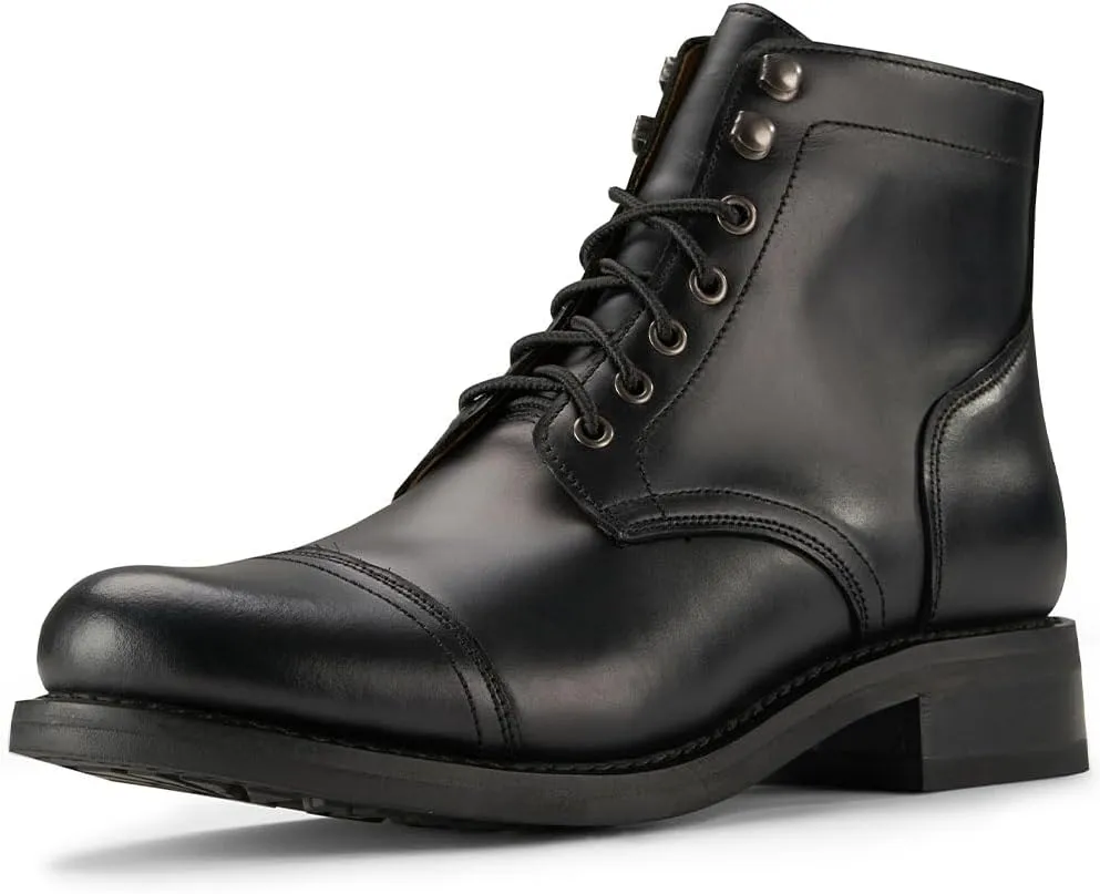 SUREWAY 6 Inch Men's Lace-up Ankle Boot - Cap Toe, Captain Genuine Leather Lace up Chukka Boots for Men,Classic Comfort Oxford Style Footwear