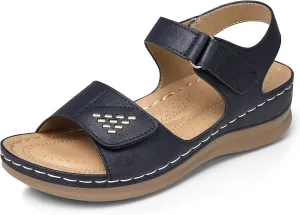 SWQZVT Women Comfortable Flat Sandals: Closed Toe Dressy Summer Sandal - Fisherman Hollow Out Walking Sandals