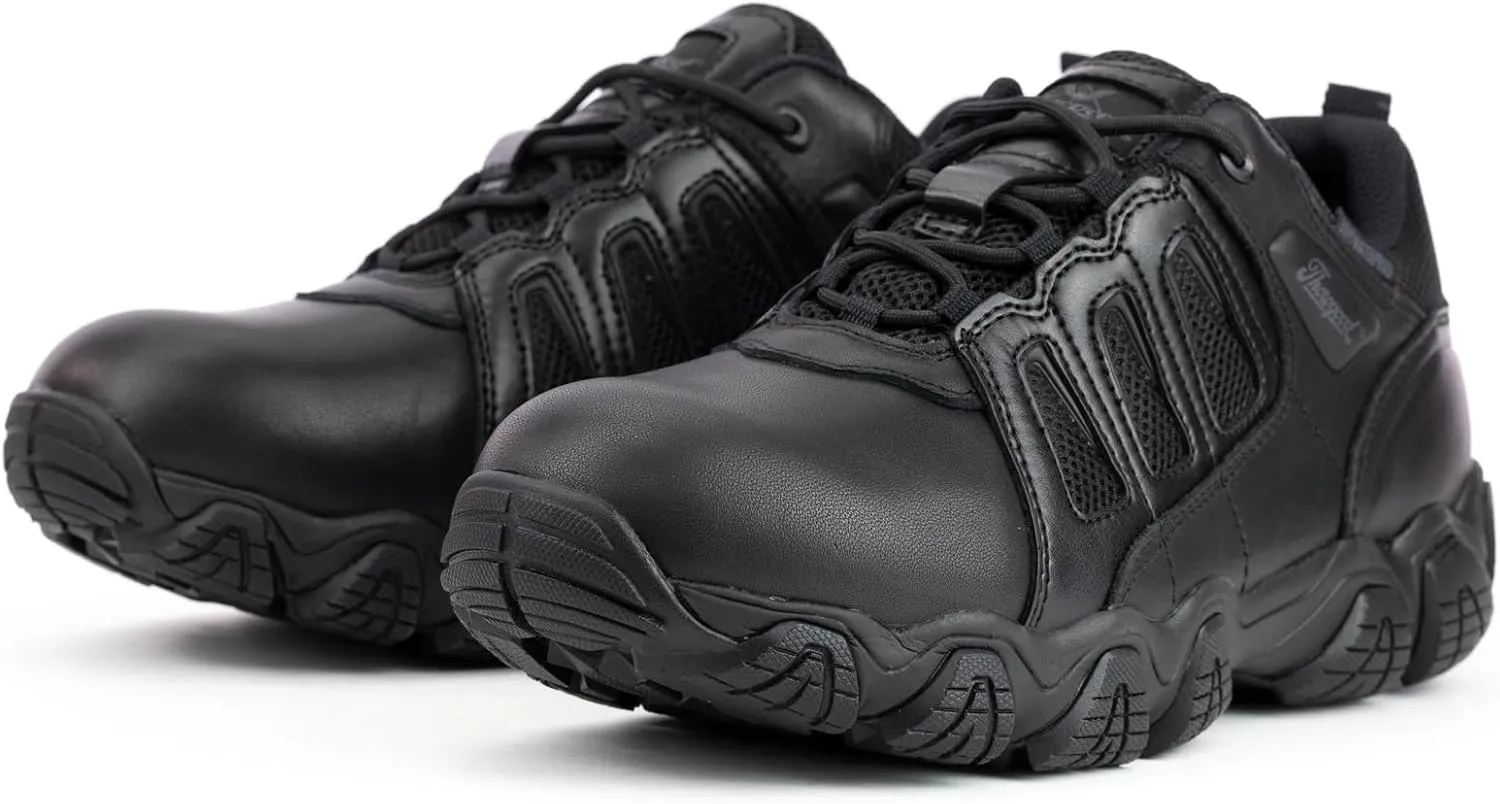 Thorogood Crosstrex Waterproof Athletic Work Shoes for Men - Lightweight Polishable Leather and Mesh with Comfort Insole and Slip-Resistant Outsole; ASTM Rated