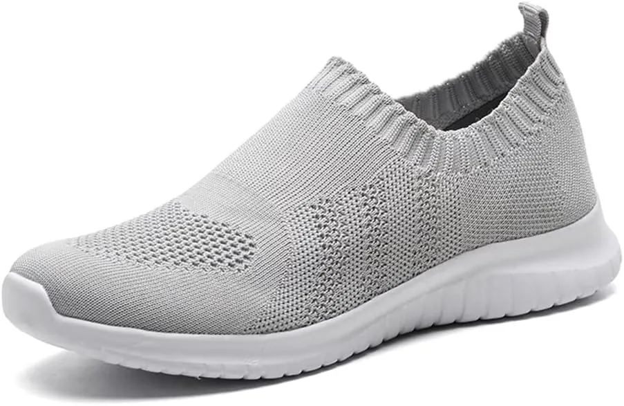 TIOSEBON Women's Walking Sock Shoes Elastic Knit Lightweight Slip on Breathable Yoga Sneakers