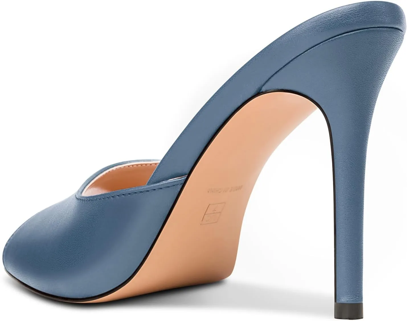 TNYNFBEB Womens Stiletto High Heel Peep Open Toe Sandals Mules Shoes Slingback Slip-on Prom Dress Summer 3.9 Inches Heels