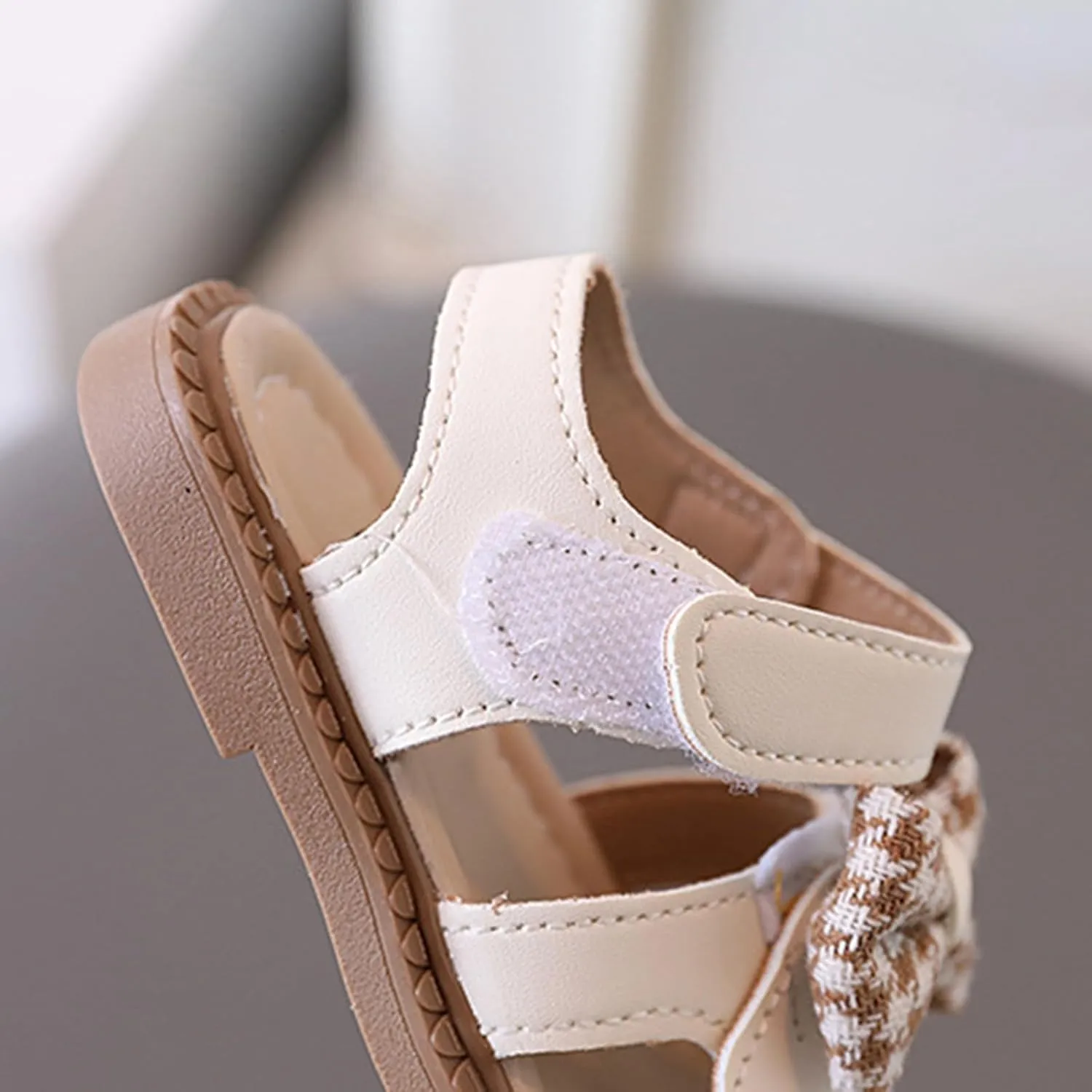 Toddler Baby Girls Cute Closed Toe Flat Dress Sandals with Bows Summer Dress Shoes for Beach Jelly Toddler Sandals