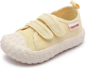 Toddler Canvas Shoes Baby Girls Boys Non-Slip Breathable Sneakers Lightweight Outside Walking Shoes 12 18 21 24 Months