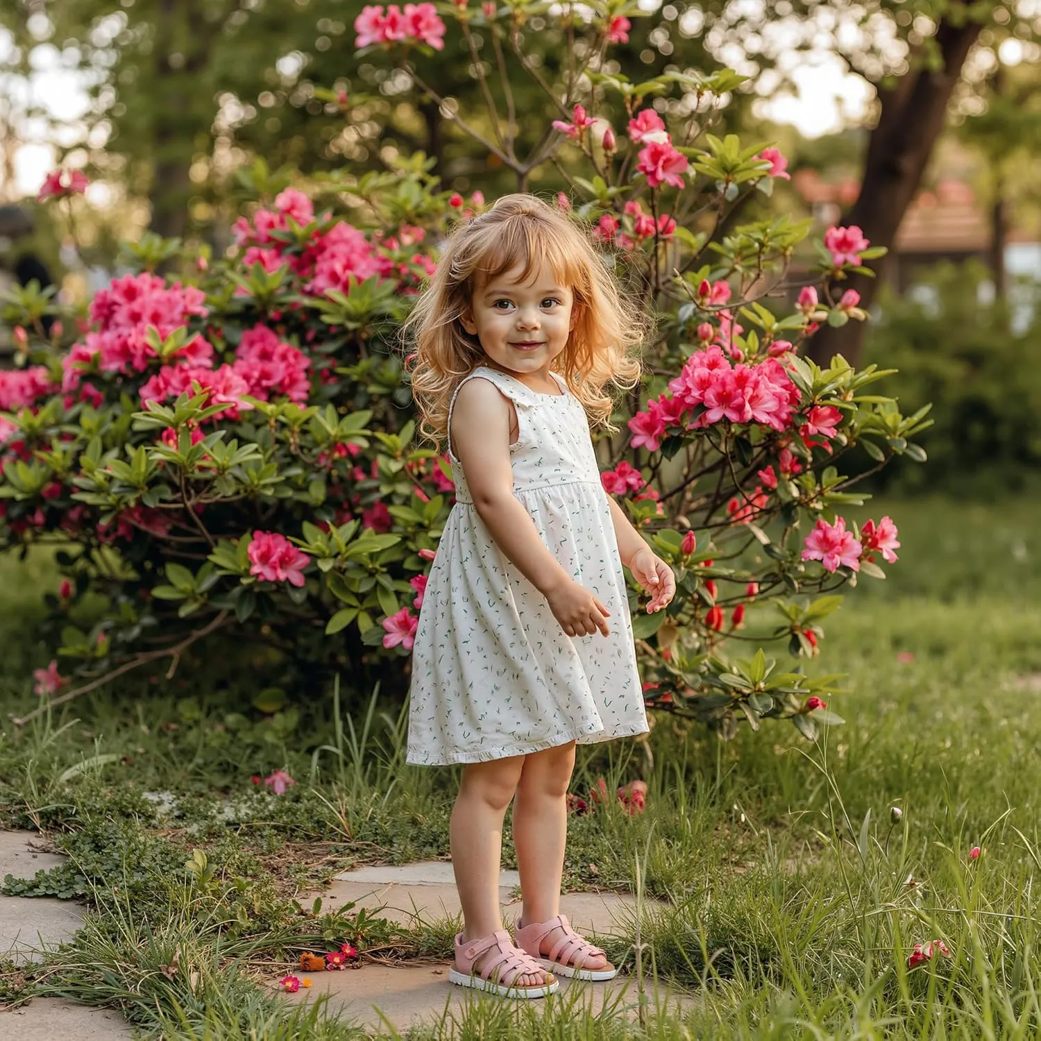 Toddler Girl Sandals Little Kids Summer Dress Shoes Open Toe Flats Princess Sandals for School Beach Party