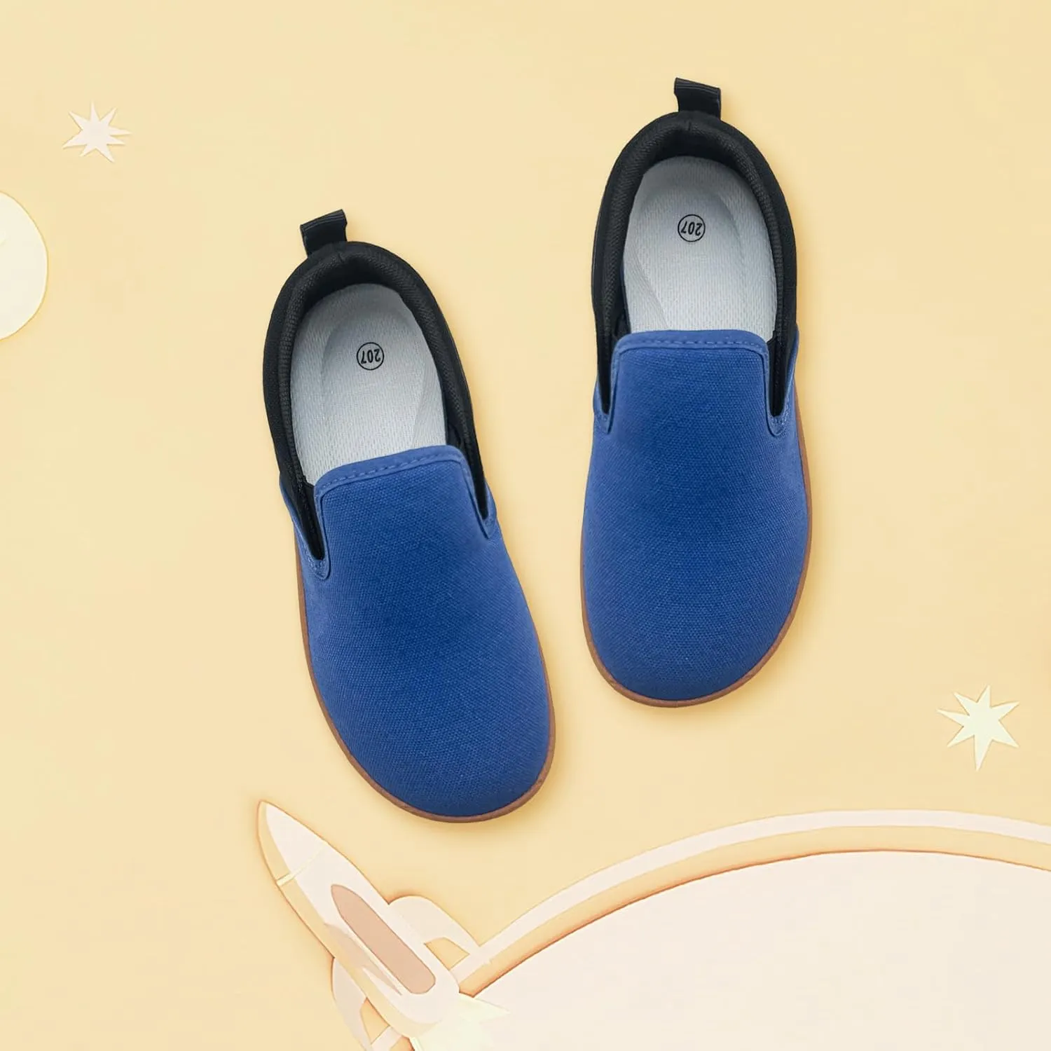 Toddler Kids Wide Barefoot Shoes Girls Boys Slip On Canvas Sneakers Comfortable Skin Friendly Walking Kids Shoes