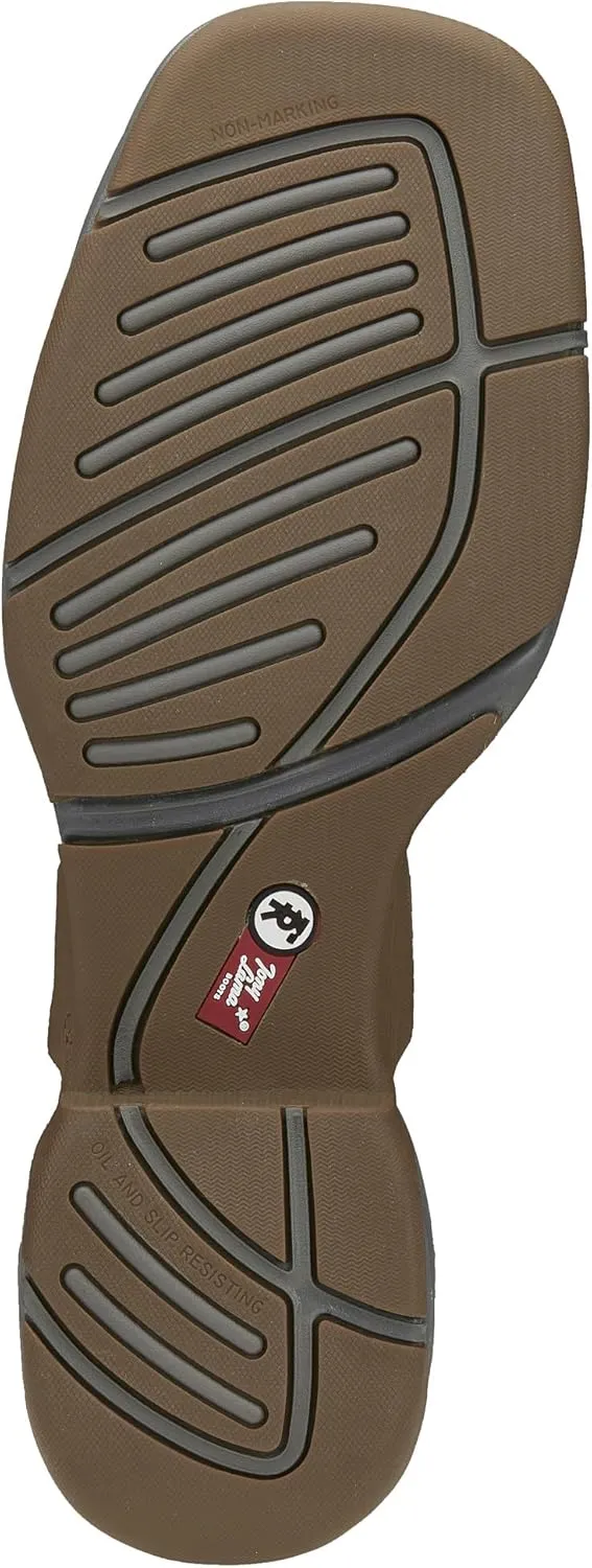 Tony Lama Men Junction 11` Pull on Soft Toe Sqaure toe Work Boot
