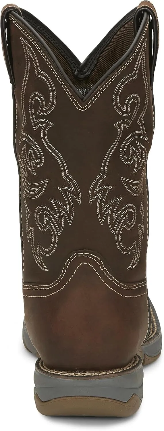 Tony Lama Men Junction 11` Pull on Soft Toe Sqaure toe Work Boot