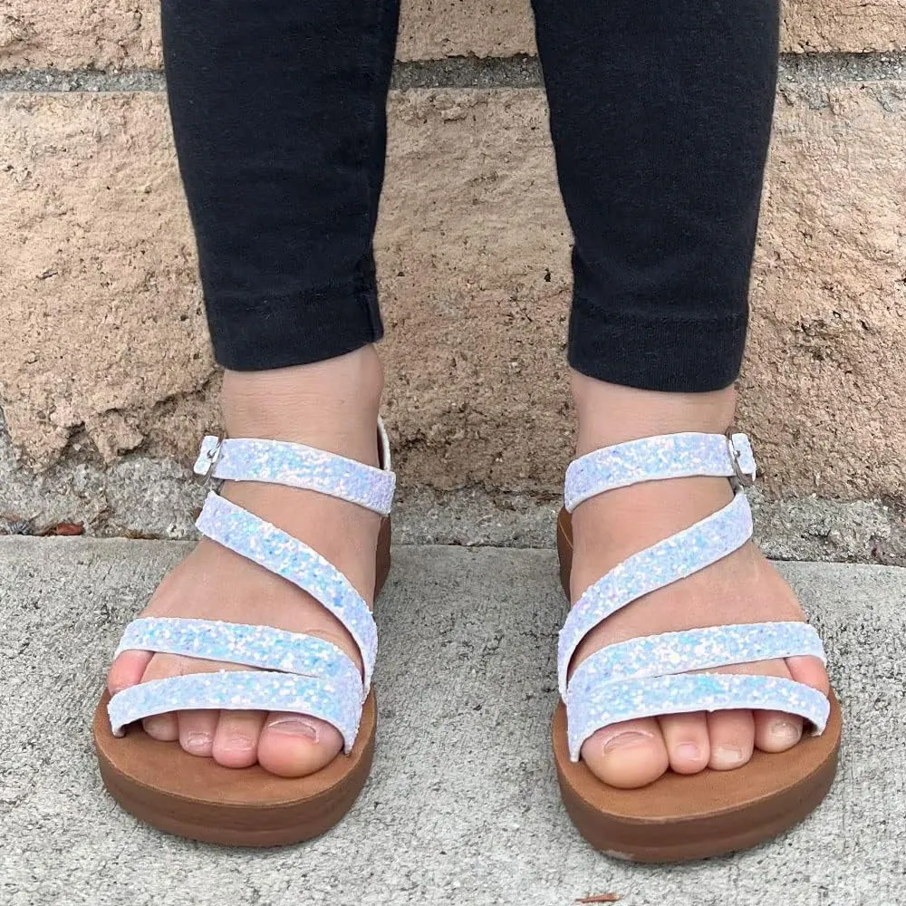 TRENDSUP Kids Sparkling Flat Sandals