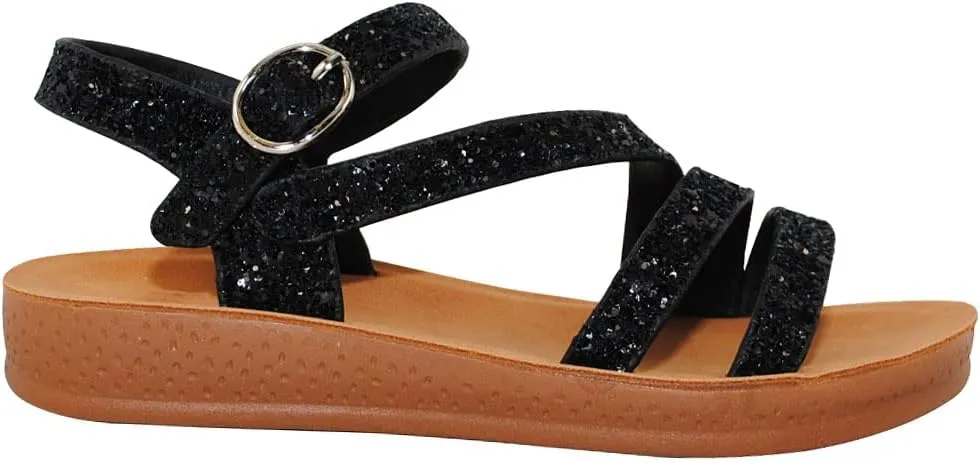 TRENDSUP Kids Sparkling Flat Sandals