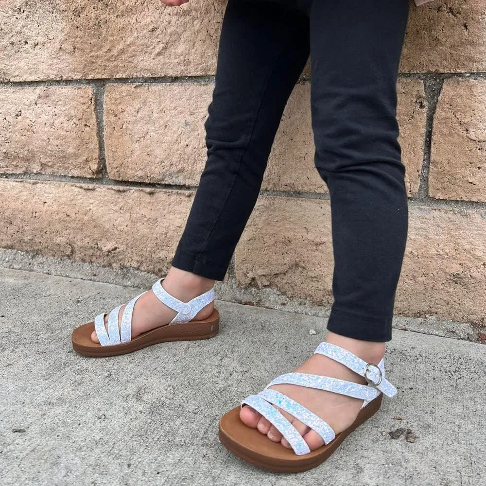 TRENDSUP Kids Sparkling Flat Sandals