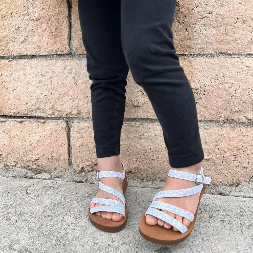 TRENDSUP Kids Sparkling Flat Sandals