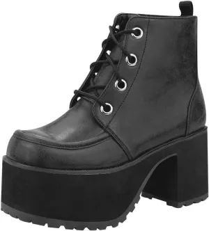 T.U.K. Shoes A8663L Womens Platforms, Distressed Ankle Nosebleed Boot