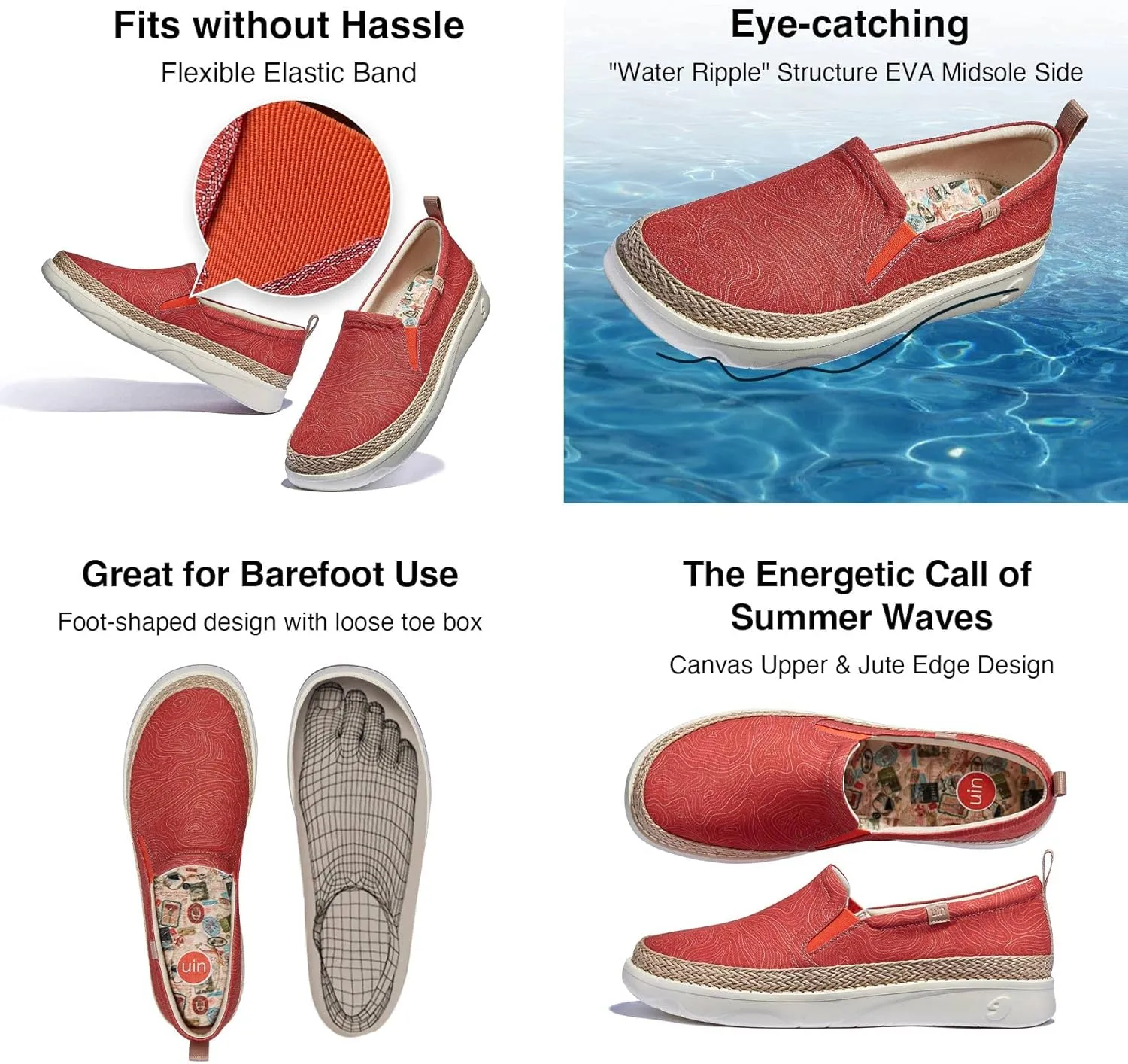 UIN Men's Art Painted Loafers Slip On Casual Travel Shoes Lightweight Comfort Walking Fashion Sneaker Tarragona Series