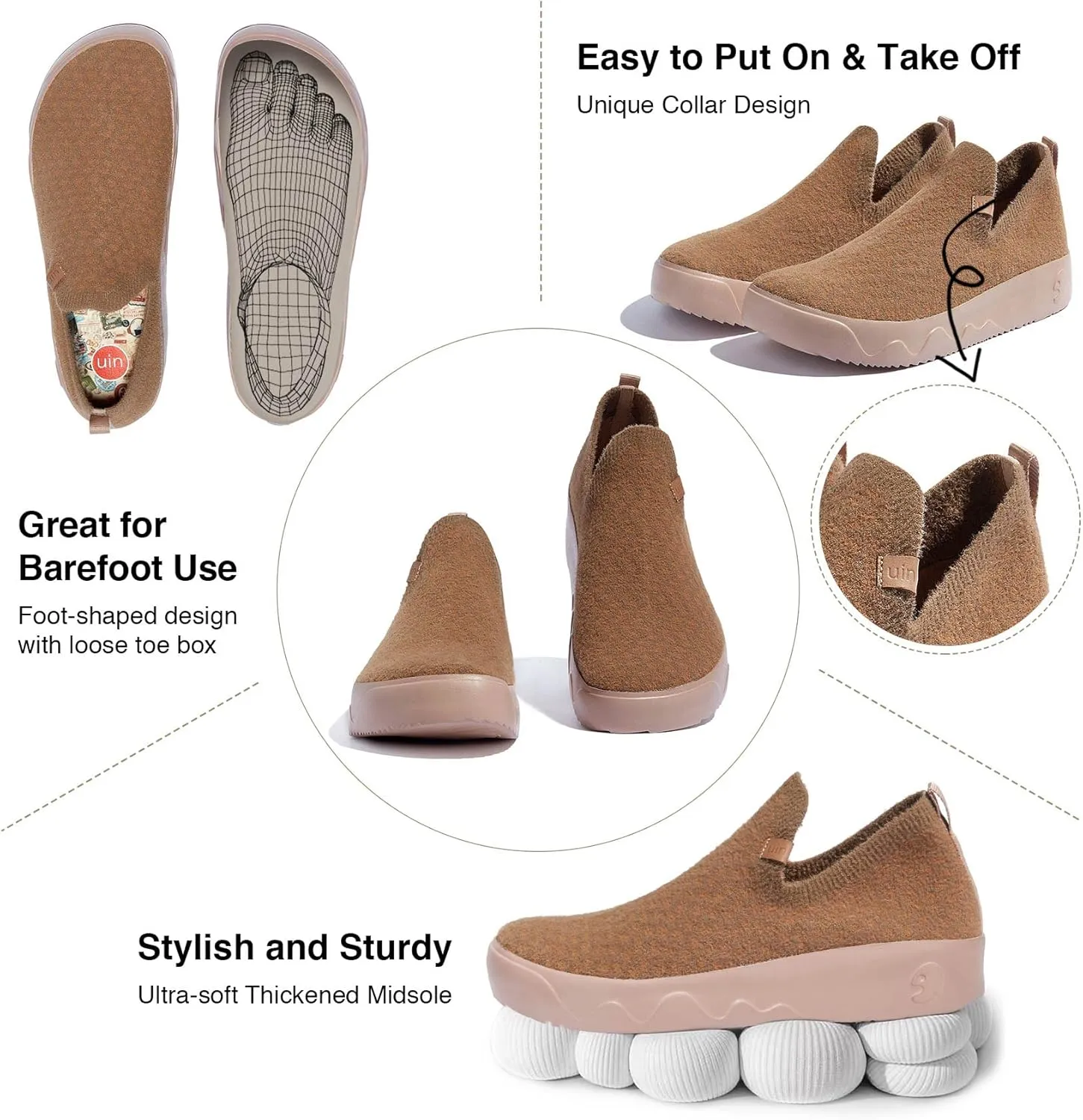 UIN Men's Casual Loafers Slip Ons Comfortable Art Painted Travel Fashion Sneakers Fuerteventura