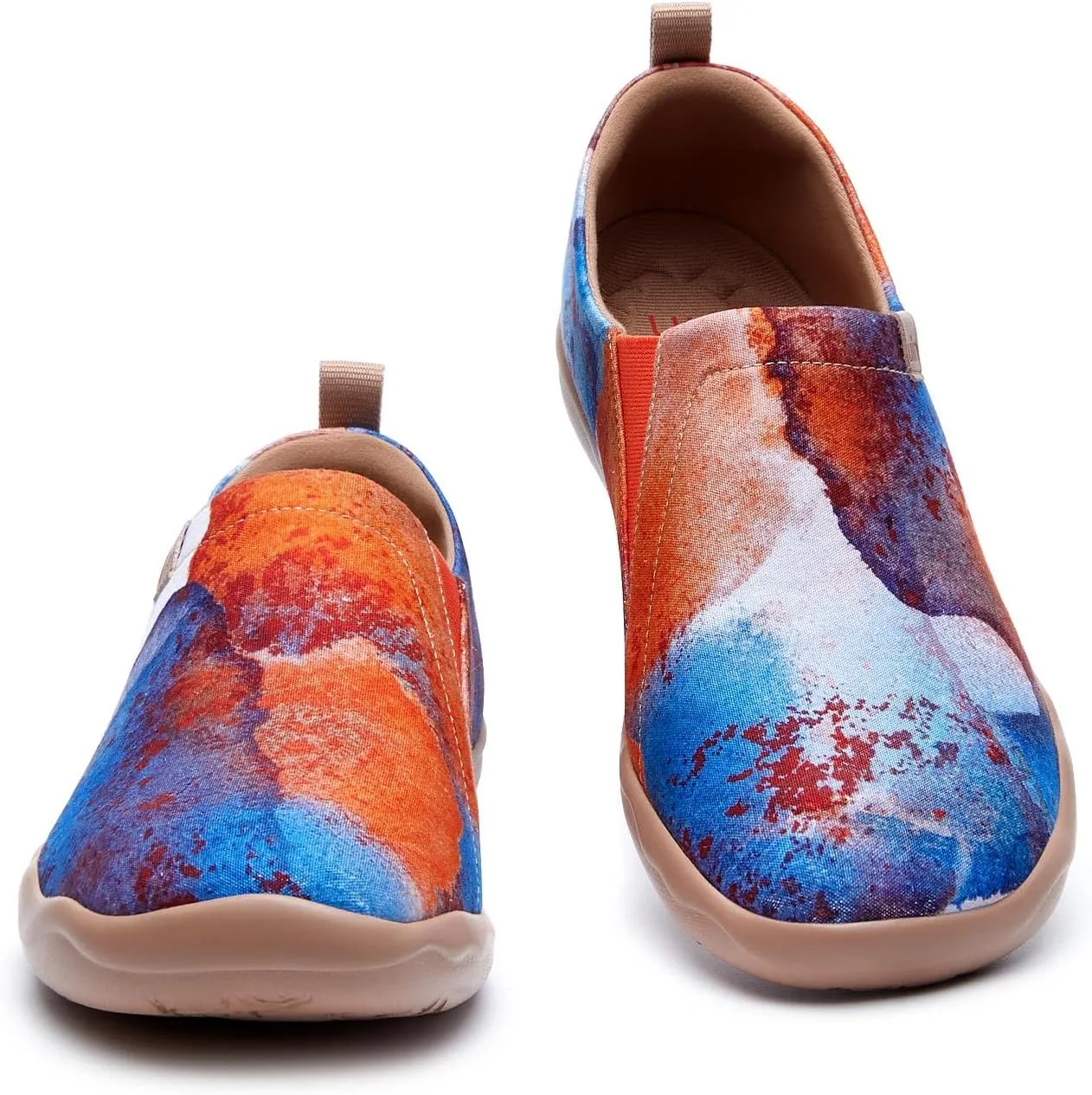 UIN Men's Loafers Painted Travel Shoes Slip On Walking Shoes Casual Lightweight Comfort Fashion Sneaker Toledo Ⅰ Art
