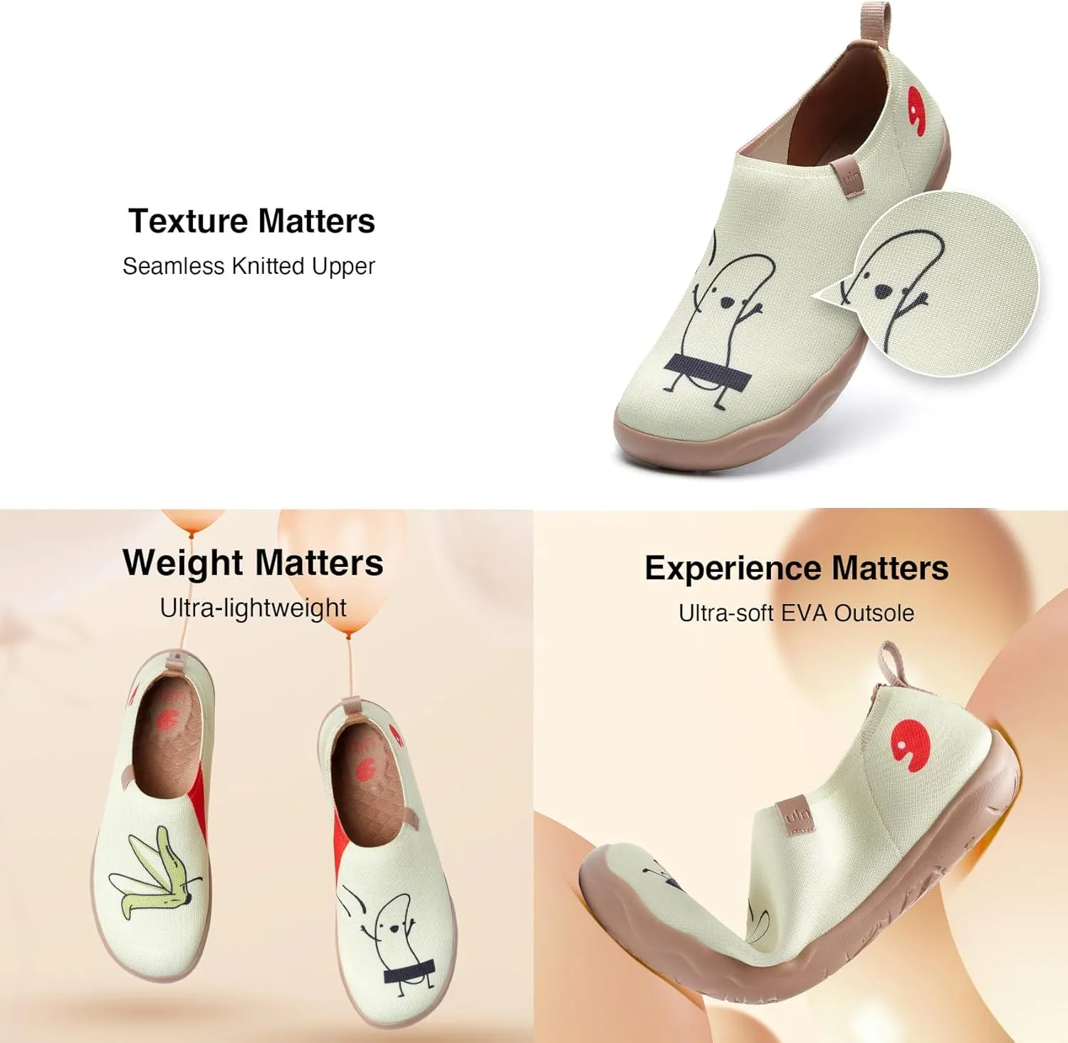 UIN Men's Loafers Painted Travel Shoes Slip On Walking Shoes Casual Lightweight Comfort Fashion Sneaker Toledo Ⅰ Art
