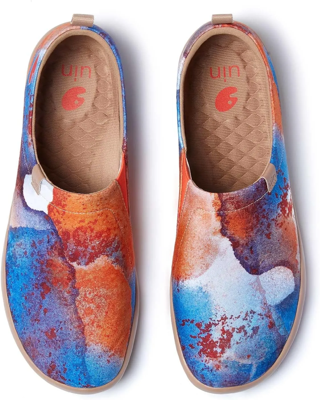 UIN Men's Loafers Painted Travel Shoes Slip On Walking Shoes Casual Lightweight Comfort Fashion Sneaker Toledo Ⅰ Art