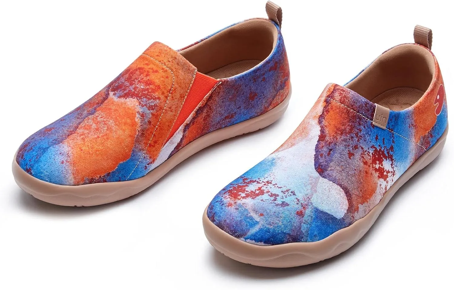 UIN Men's Loafers Painted Travel Shoes Slip On Walking Shoes Casual Lightweight Comfort Fashion Sneaker Toledo Ⅰ Art