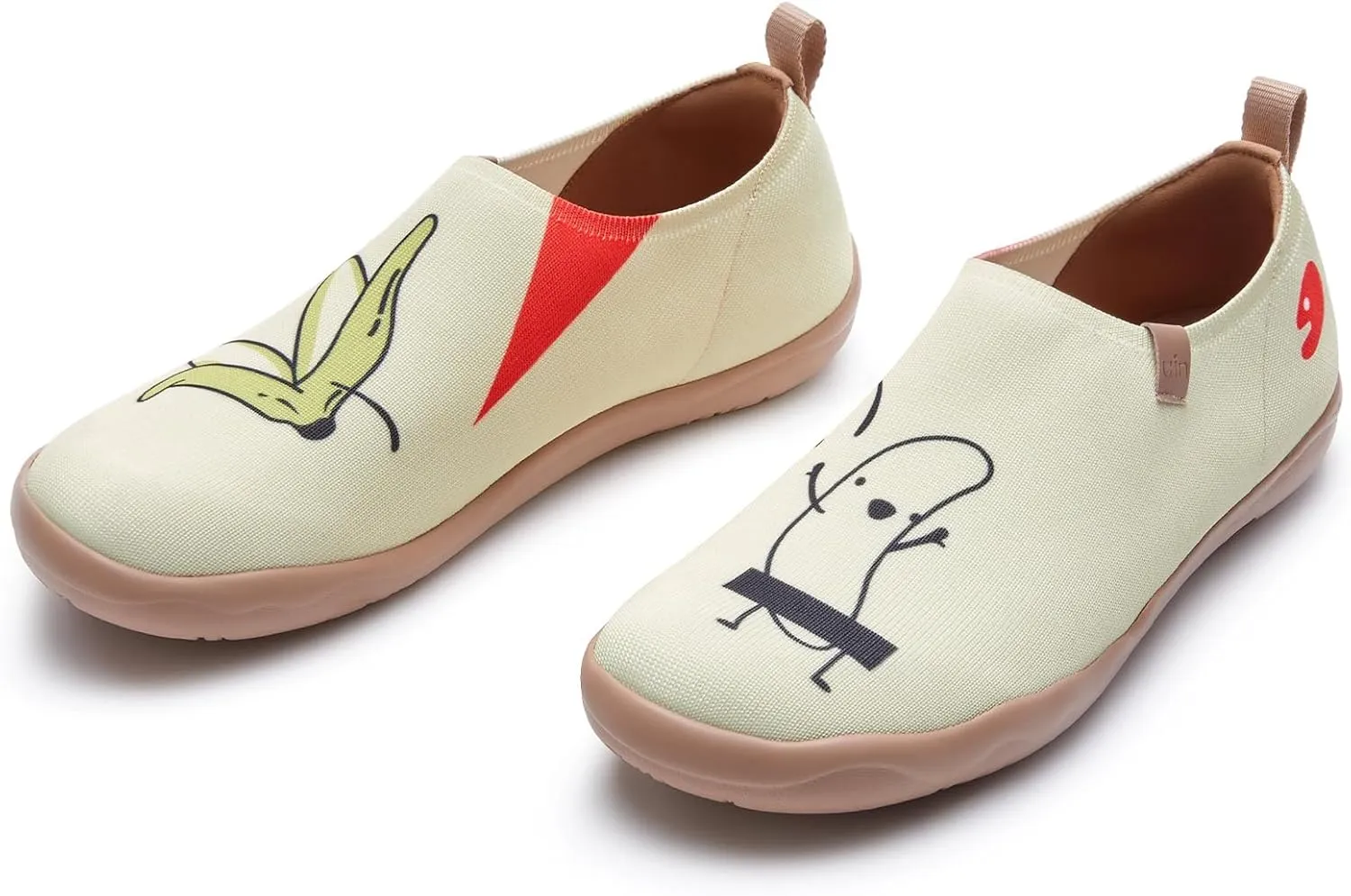 UIN Men's Loafers Painted Travel Shoes Slip On Walking Shoes Casual Lightweight Comfort Fashion Sneaker Toledo Ⅰ Art