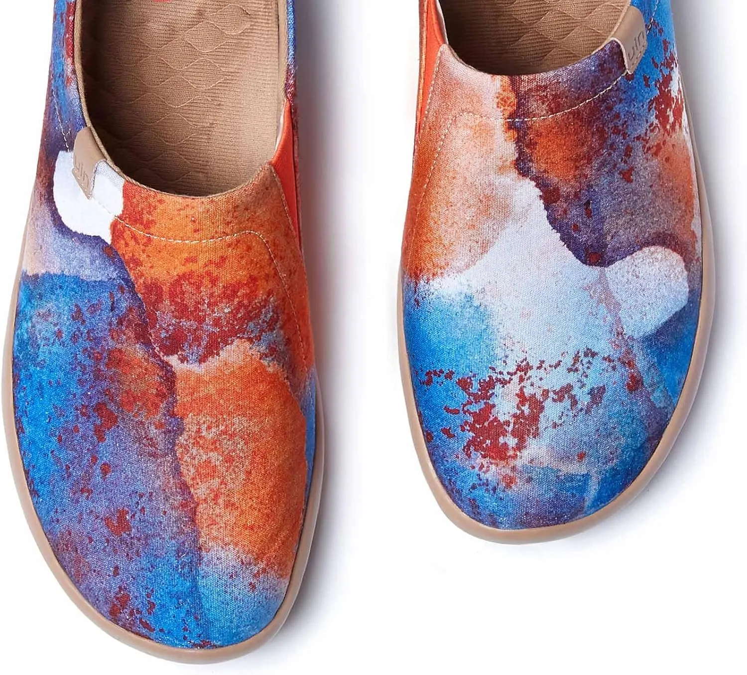 UIN Men's Loafers Painted Travel Shoes Slip On Walking Shoes Casual Lightweight Comfort Fashion Sneaker Toledo Ⅰ Art