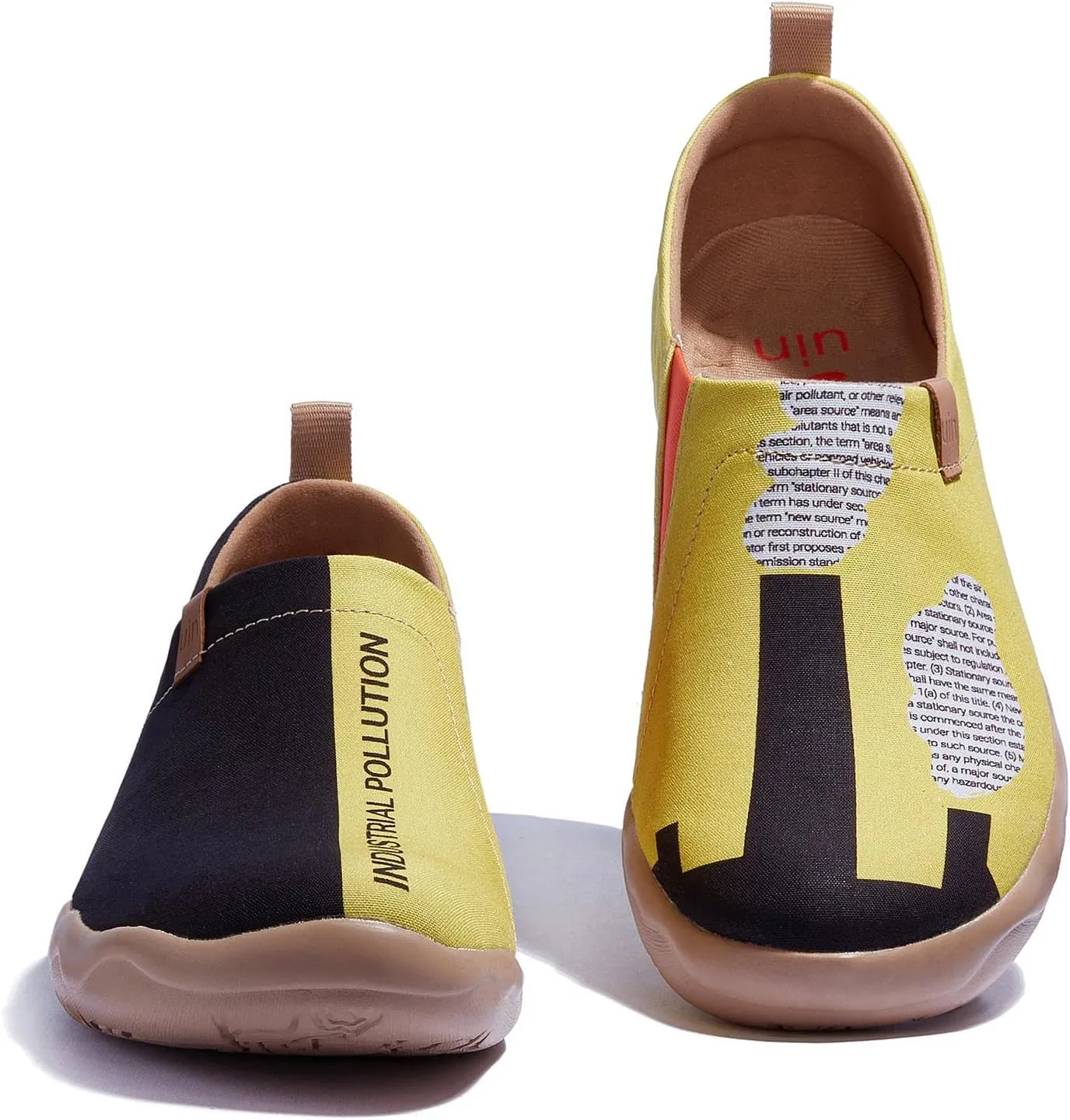 UIN Men's Walking Travel Shoes Slip On Canvas Casual Loafers Lightweight Comfort Fashion Sneaker Happy Doggies