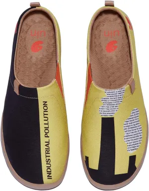 UIN Men's Walking Travel Shoes Slip On Canvas Casual Loafers Lightweight Comfort Fashion Sneaker Happy Doggies