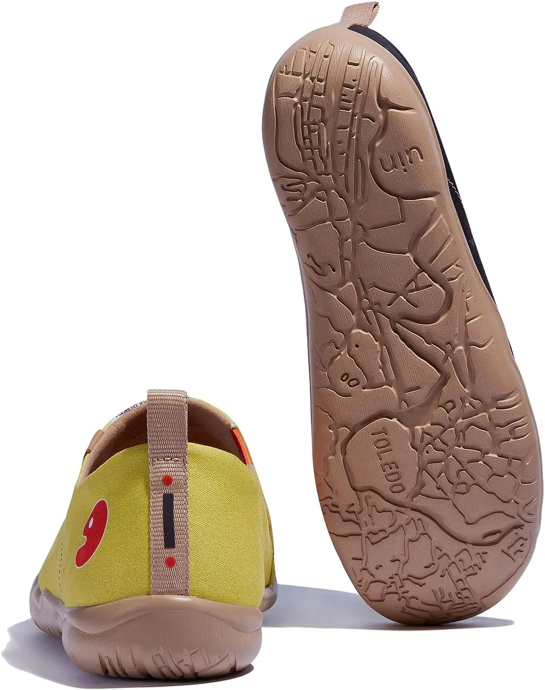 UIN Men's Walking Travel Shoes Slip On Canvas Casual Loafers Lightweight Comfort Fashion Sneaker Happy Doggies